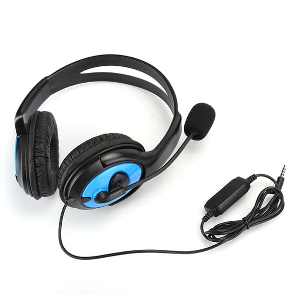 A4 ABS Lättvikts Gaming Headset Brusreducerande Mikrofon Hörlursutrustning för PS4/X ONE