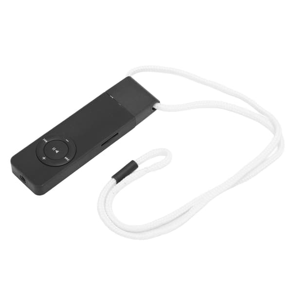 MP3-afspiller tabsfri lyd understøtter op til 64 GB mini-musikafspiller til studerende, løb, rejser, sort