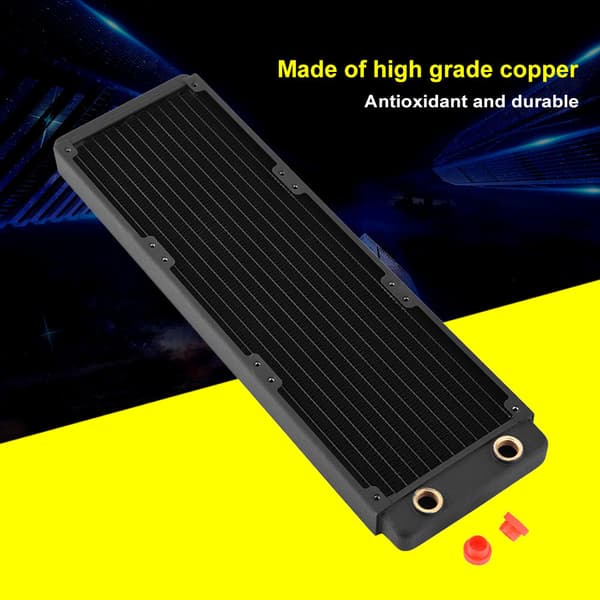 Kobber Radiator Køleplade Computer Vandkøling Væske Varmeveksler (360mm)