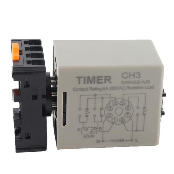 AH3-DM Dubbelfunktionsfördröjningsrelä Timer 0.01S-99H AC 220V LED