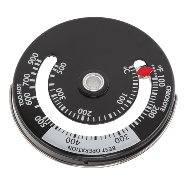 Kamintermometer Aluminiumlegering Urtavla Mässingsvisare Robust Noggrann Mätning Magnetisk Eldstadstermometer
