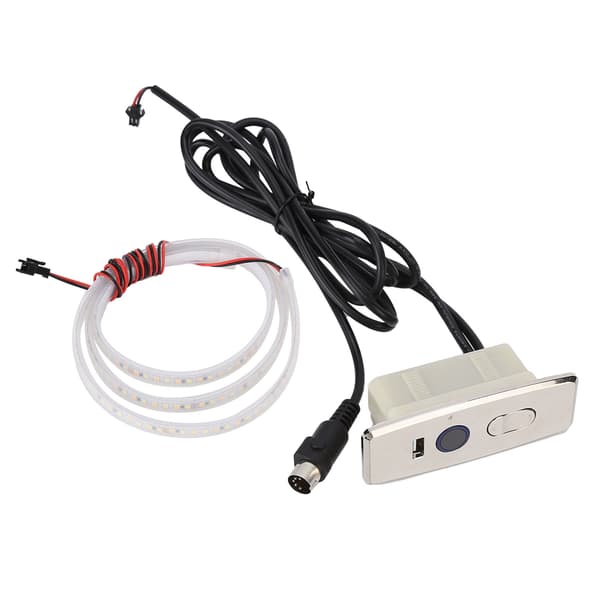 Elektrisk hvilestolskontakt 5-benet børstet DC 3-knaps sofakontroller med 1M LED-strip