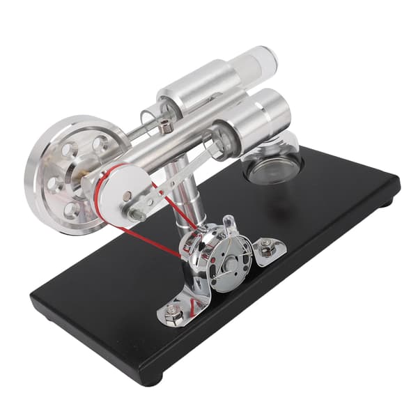 Sterling Engine Model med Farverigt LED-lys Stirling Engine Motor Model Pædagogisk Legetøj Elektricitetsgenerator