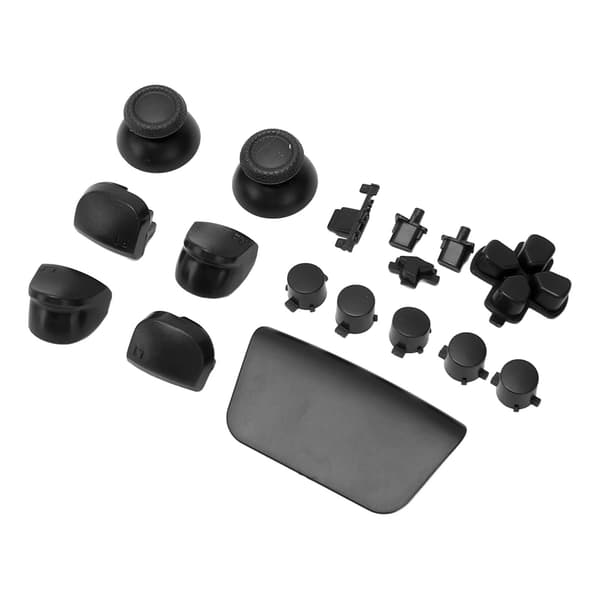 16 stk. udskiftningsknapper til PS5-gamepad, udskiftnings-thumbstick-udløserknapper til PS5-controller, sort
