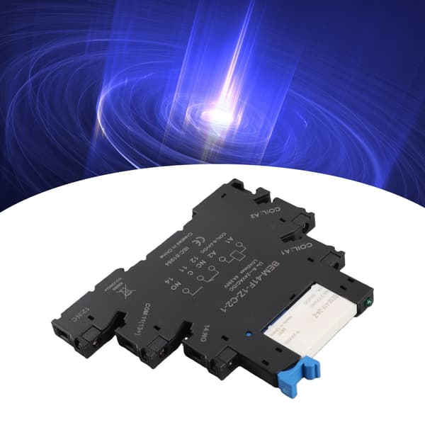 DC-styret AC ultratyndt solid state-relæ, DIN-skinne SPDT 6A 6-24V spole, kompakt modul