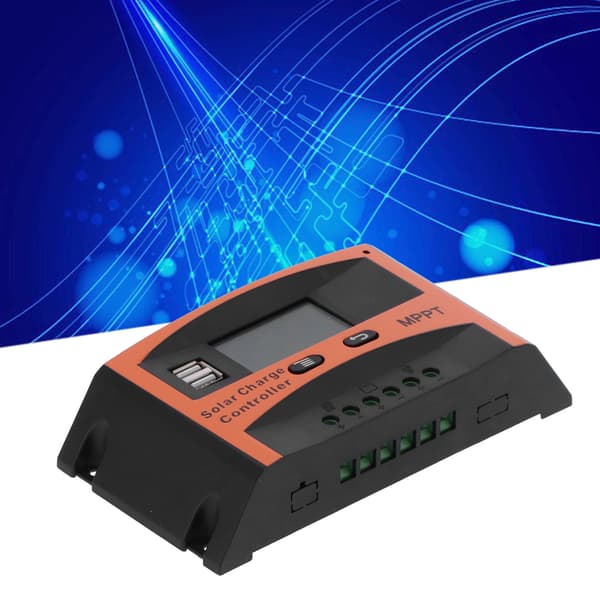 MPPT Solar Charge Controller 60A, 12V/24V Auto, Dobbelt USB-udgang, PV Panel Batteriregulator
