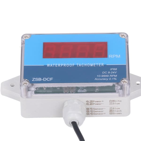 Motortachometer Hastighetsmätare Sensor IP68 Vattentät LED Digital Display DC 8V-24V