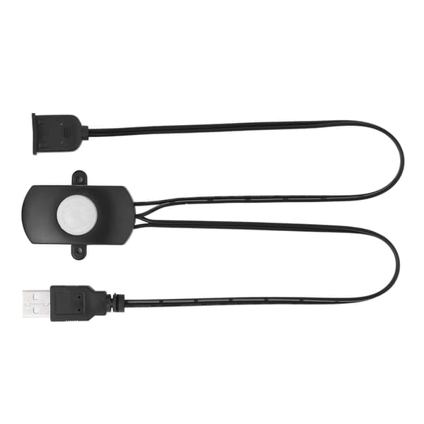 2A DC 5-24V PIR Infrarød Bevægelsessensor Detektor Automatisk Afbryder LED Strip USB Interface Sort