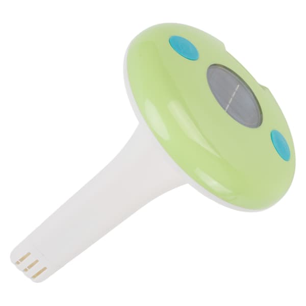 2 i 1 Solcellsdriven Pooltermometer Flytande Lättläst Digital Pooltermometer Salthalt Temperatur Vattenkvalitetstestare för Simbassänger Spa Bubbelpooler