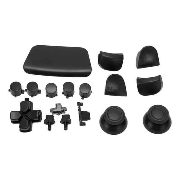 16 stk. udskiftningsknapper til PS5-gamepad, udskiftnings-thumbstick-udløserknapper til PS5-controller, sort