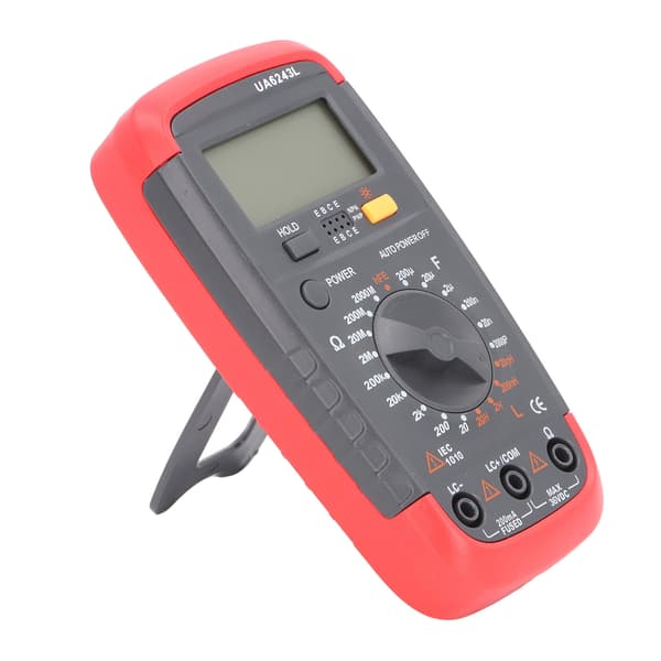 Digital multimeter med automatisk intervall, kapacitans, ohm-testare, bakgrundsbelyst LCD NCV-voltmeter