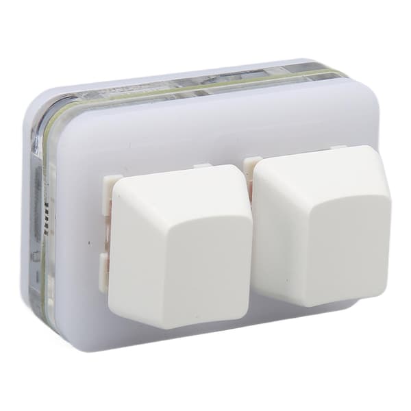 USB 2-tast Mini-tastatur Brugerdefineret RGB LED-baggrundsbelysning Makroprogrammeringstastatur til Windows til OS X til Linux Hvid