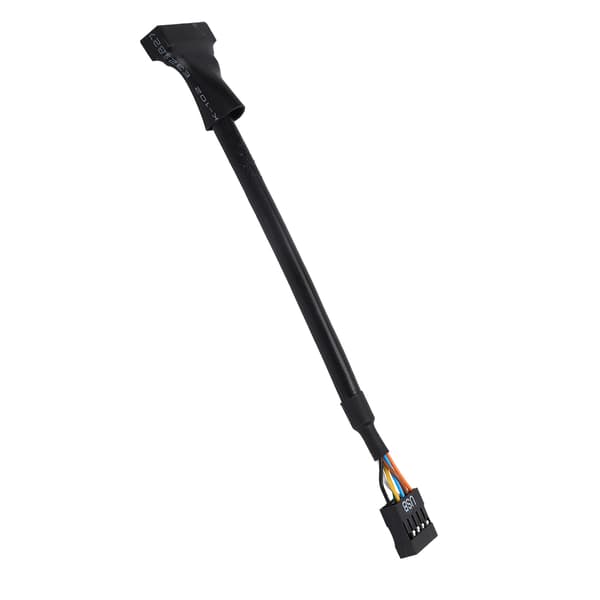 Bærbar USB 3.0 20-bens header han til USB 2.0 9-bens hun bundkort adapterkabel