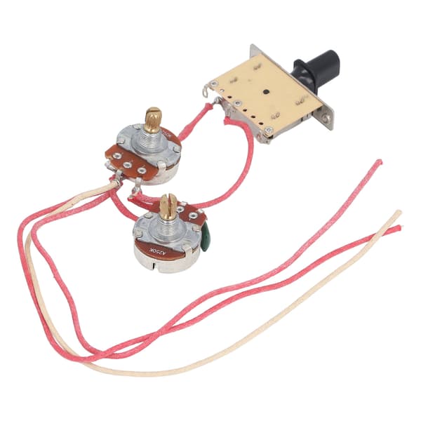 Elgitarr Kabelhärva Förkopplad Sats 3-vägs Omkopplare 250K Potentiometer Jack Gitarr Kabelhärva Set