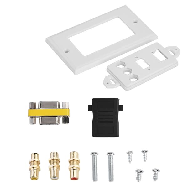 3 i 1 HDMI VGA RCA-porte Multimediepanel Multibeskyttelse Multimedievægudtag