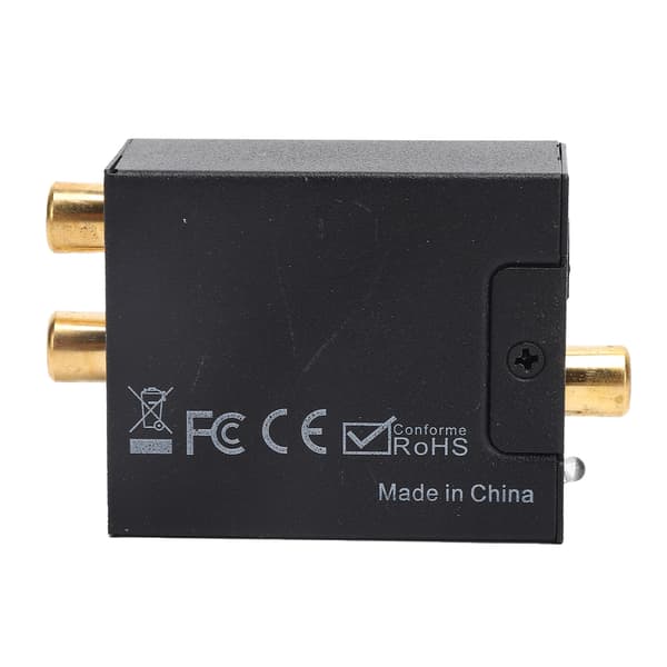 Digital til Analog Audio Konverter USB Sort Aluminiumslegering Adapter DC 5V 1A