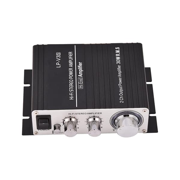 Mini 2-kanals HiFi Stereo Auto Bil Audio Effektforstærker Digital Forstærker Sort