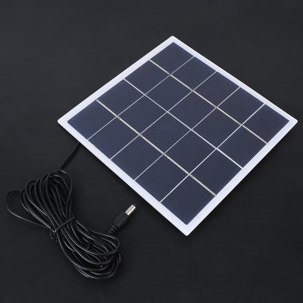 Udendørs bærbar 4W 5V polykrystal solcellepanel lamineret plade med DC-interface opladning 3.7V batteri havelampe