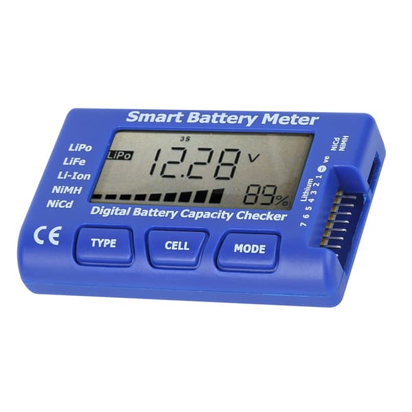 5-i-1 Smart Batteritestare LCD-display Kapacitetskontroll, Digital Voltmeter