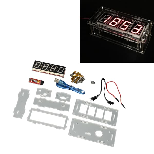 DIY Digital Klocka Kit med Tydlig Display, Justerbar Tid, Elektroniska Komponenter Set