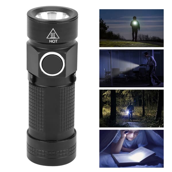 Kannettava Mini Tasku LED USB-taskulamppu Vedenpitävä Valkoinen Valo Erittäin Pieni Taskulamppu