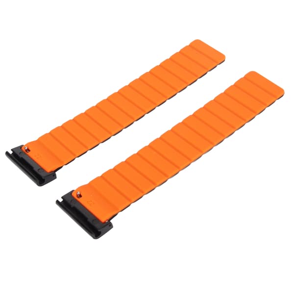 Quick-Release 26mm Silikone Urrem, Svedafvisende Magnetisk Rem til Vertix 2, Sort & Orange