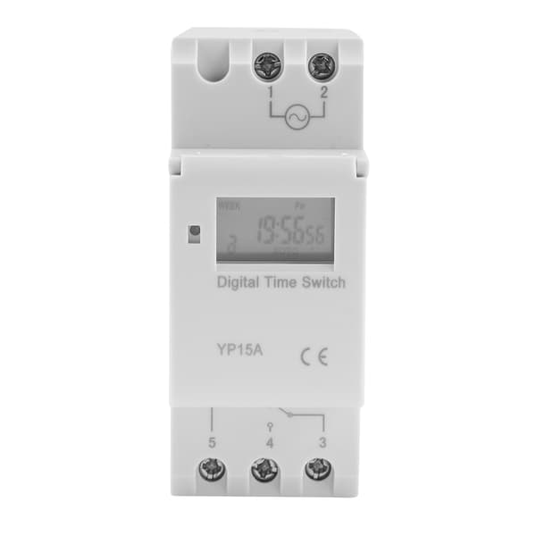 16A Digital LCD Strømtimer Programmerbar Relæ Tidsafbryder (AC220V)