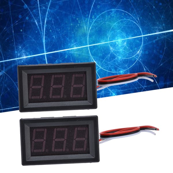3-tråds DC 0-99.9V Digital Voltmeter, 0.56\" LED Display Modul, Blå/Röd, Extern Panelmätare