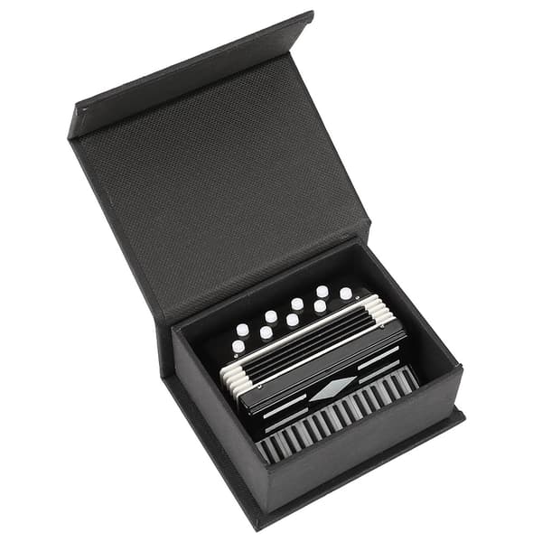 Mini dragspelsfigur skrivbordsdekorativt instrumentmodell hemkontorspresent