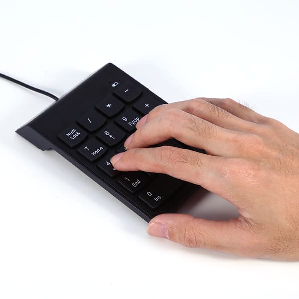 USB numerisk knappsats mininummerplatta Numpad 18 tangenter tangentbord för bärbar dator stationär PC Pro