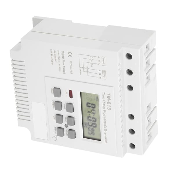 TM-163 Trefas 380V Smart Digital Veckoprogrammerbar Kontroll Strömbrytare