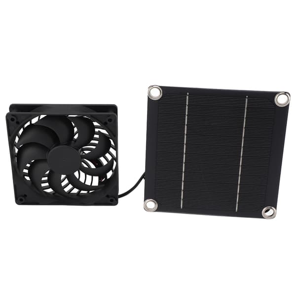 5W 5V Monokristallin Solpanel Fläktkit Solcellspanel Avgasfläktkit