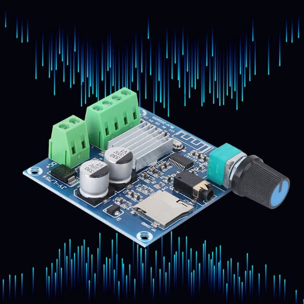 2-kanals digital förstärkarkort, volymkontroll, Bluetooth, TF-kort, AUX-ingång