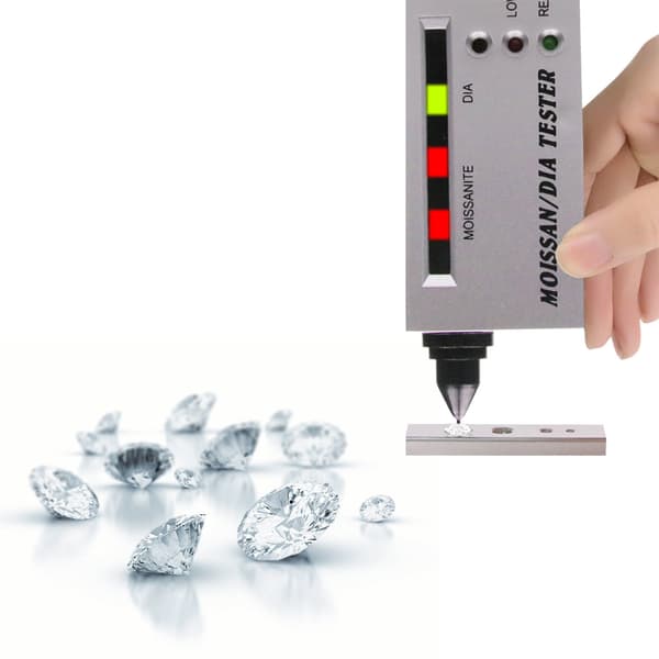 Diamanttestare LED Smycken Hårdhetsdetektor för Moissanit & Ädelsten, Bärbart LCD-displayverktyg