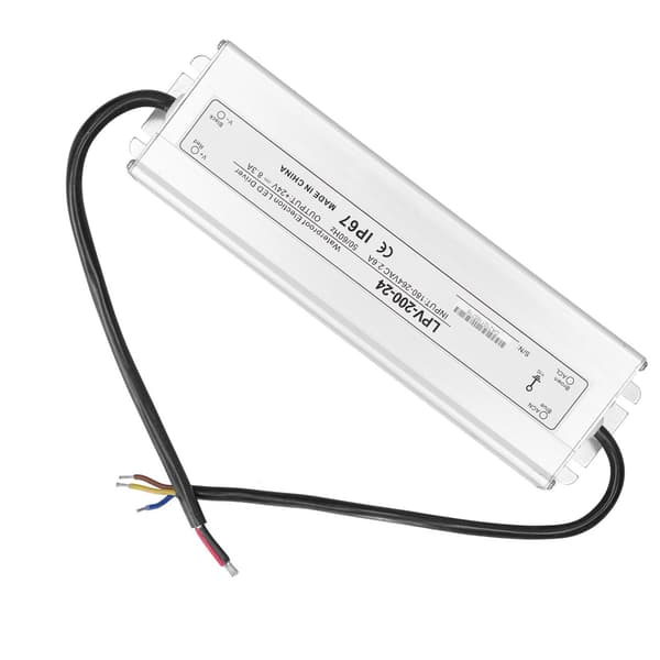 LED-drivrutin 200W Vattentät Transformator 24V DC Strömförsörjning för Utomhusbelysning