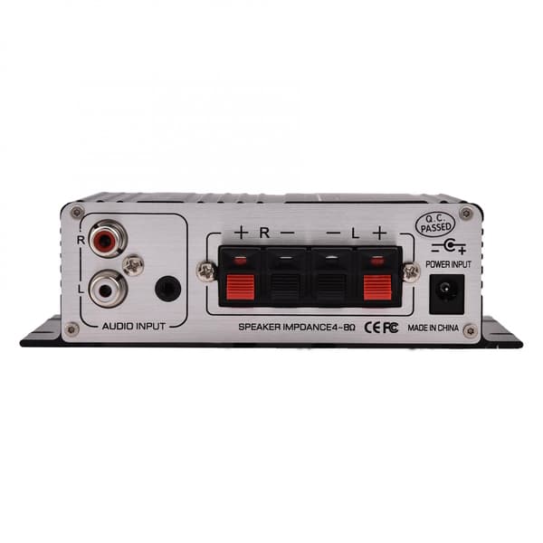 Mini 2-kanals HiFi Stereo Auto Bil Audio Effektforstærker Digital Forstærker Sort