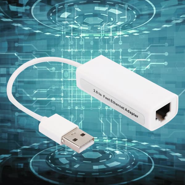 USB2.0 Ethernet-adapter RJ45 Hvid ABS RTL8152B Chip Eksternt netværkskort til computer