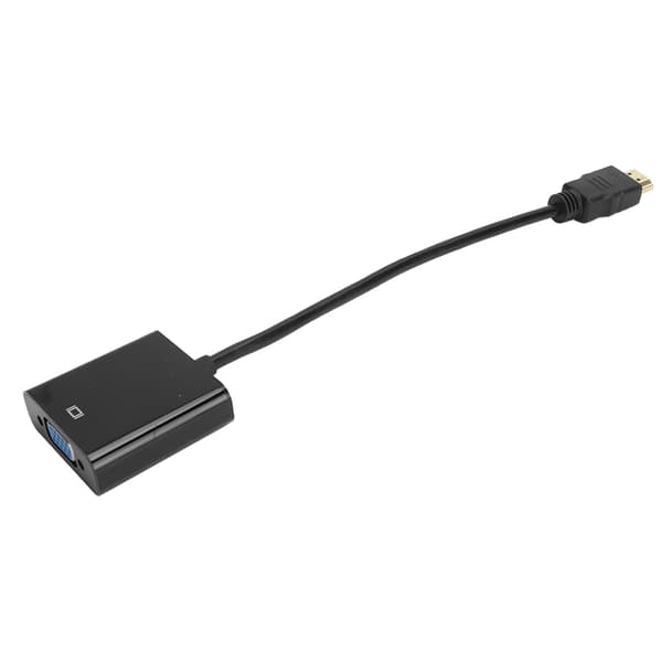 HD Multimedia Interface til VGA-adapterkonverterkabel til computer, bærbar computer, skærm, projektor, sort