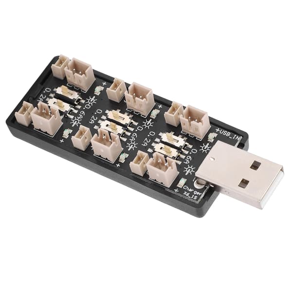 6-kanals USB lithium batteriopladerkort 3.7V 4.2V modul til DIY strømforsyning