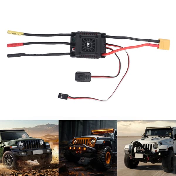 45A Børsteløs ESC Elektronisk Hastighedsregulator til 1/10 RC Bil, Universal Pasform