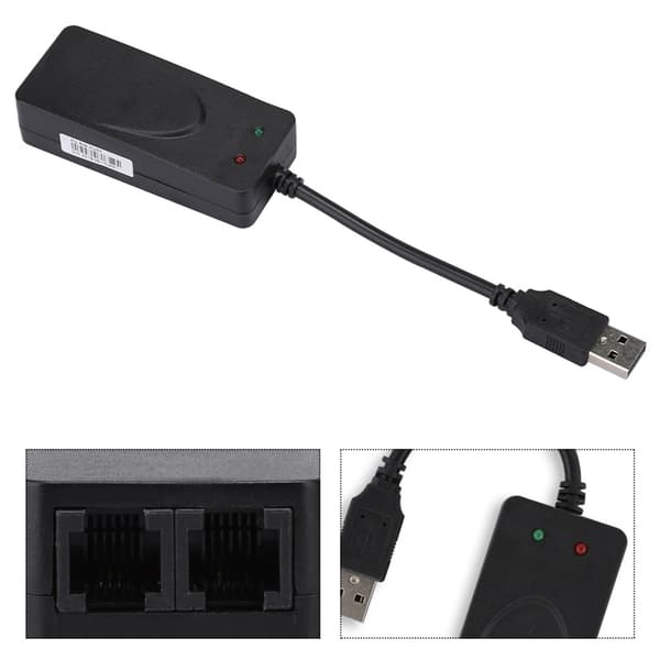 Faxmodem Dual Port USB2.0 56K Ekstern Modem Driver til Win 7/Win 8/Win 10/Win XP