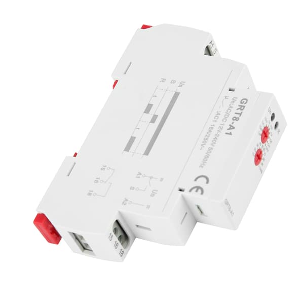 GRT8-A1 Mini Fördröjningsrelä, DIN-skena, AC/DC 12-240V, 1-pack