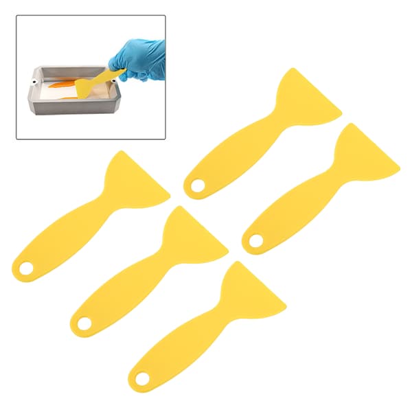 5 stk. 3D-printerspartel Fleksibel plast 3D-print harpiksfjernelsesskraber til WANHAO D8 til ANYCUBIC til Nova Gul