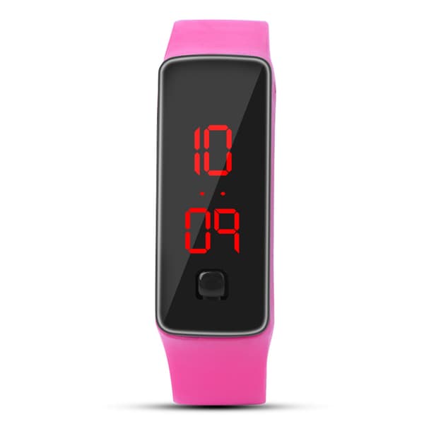 Digital sportklocka - silikonrem, 12H urtavla LED-display armbandsur