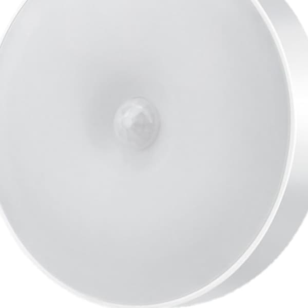 Uppladdningsbar rund LED-nattlampa vit varm USB väggfäste för sovrum barn hall trappa 4-pack