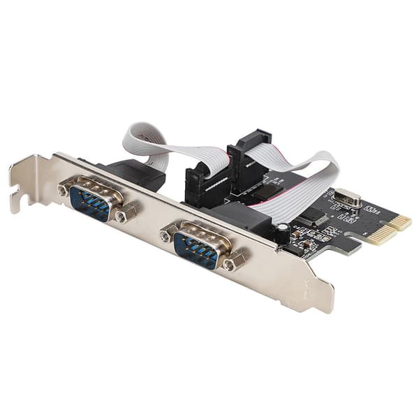 PCI-E PCI Express till dubbel seriell DB9 RS232 2-portars kontrolleradapterkort