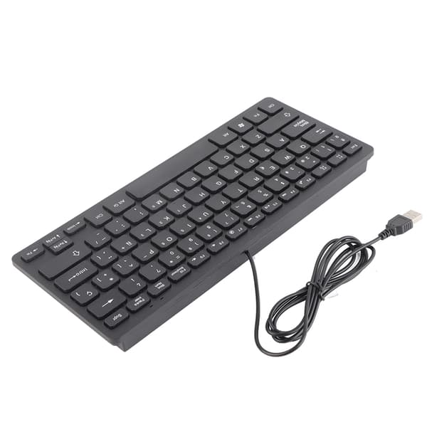 Kablet Mini Bærbar Spansk Tastatur USB-interface til Stationær Computer Ultratynd 78 Taster