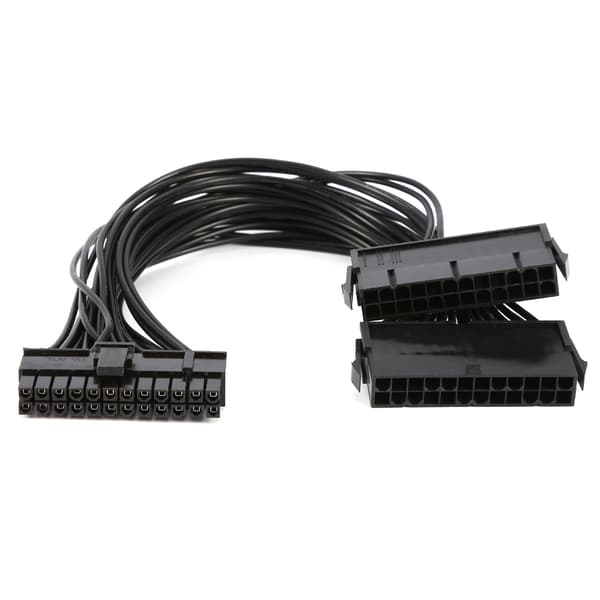 24Pin Mining Dual PSU Adapter ATX Strømforsyningskabelstik til Mining 30cm 20+4pin