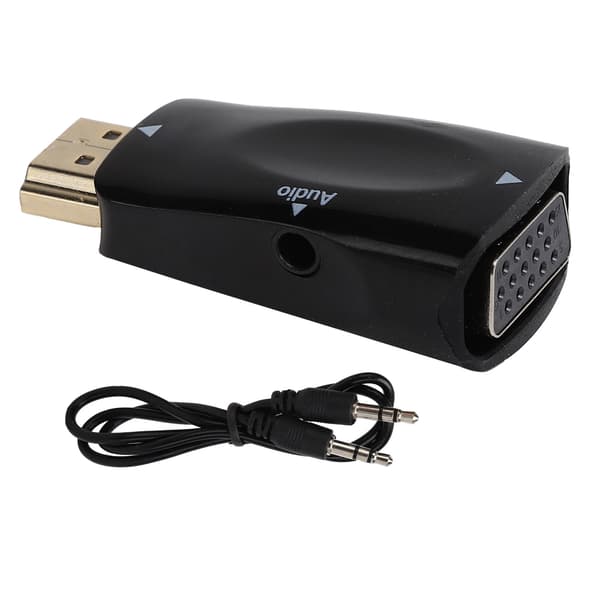 1080P HD Multimedia Interface Han til VGA Hun Adapter Konverter med Lydkabel