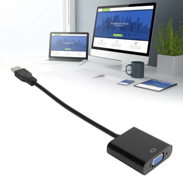USB 3.0 til VGA-adapterkabel 1920x1080 Audio Video Converter 5.0Gbps til Windows 7/8/10